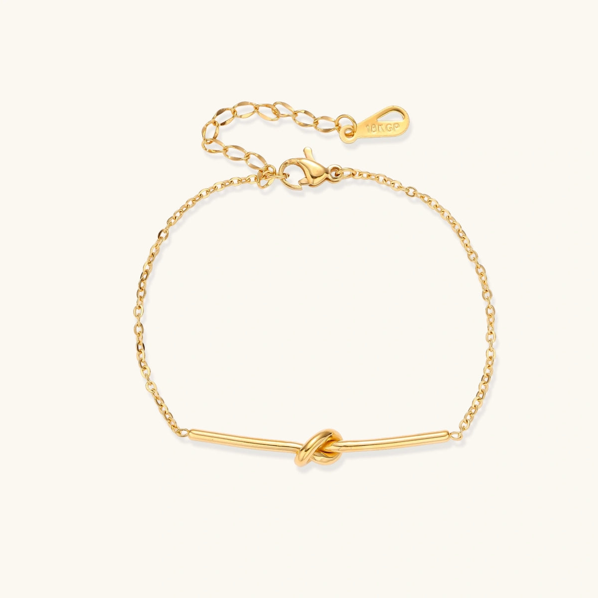 Knoten Armband – zartes Goldarmband mit minimalistischem Knoten, 18K vergoldet | Orolina