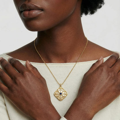 Celestial Wisdom Anhänger – Filigrane Goldarbeit mit Lapislazuli, 18K Eco-Messing | Orolina