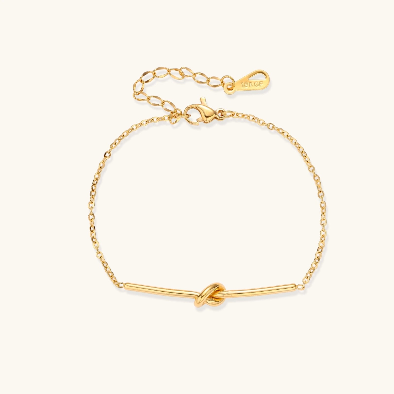 Knoten Armband – zartes Goldarmband mit minimalistischem Knoten, 18K vergoldet | Orolina