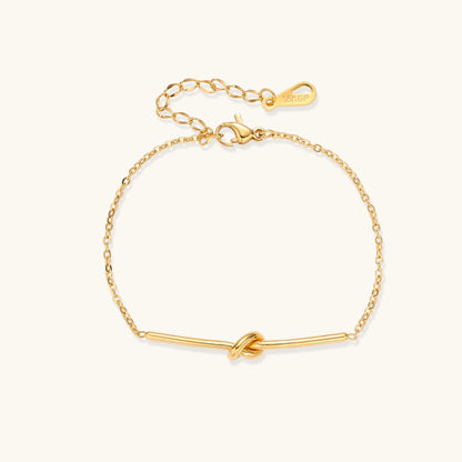 Knoten Armband – zartes Goldarmband mit minimalistischem Knoten, 18K vergoldet | Orolina